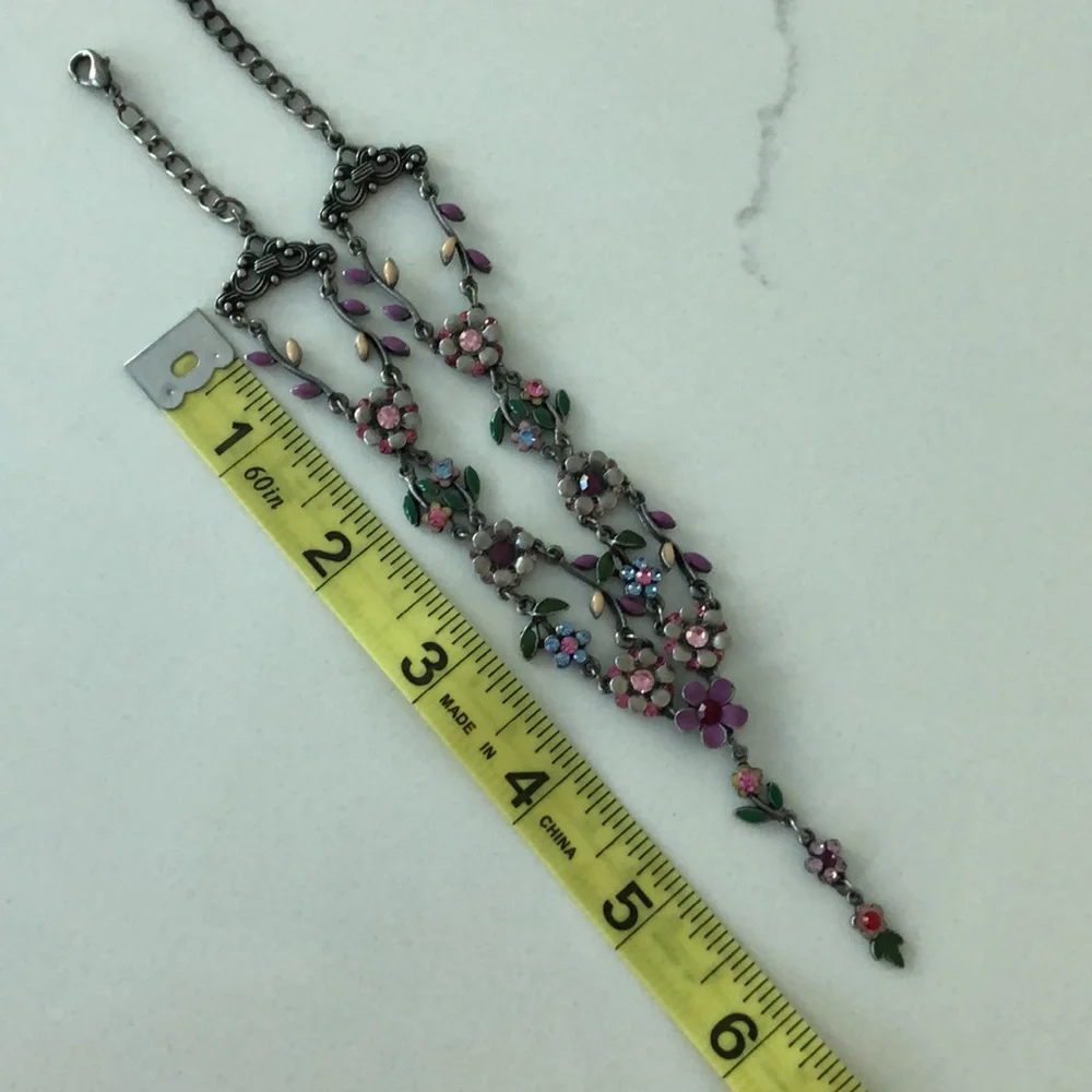 Floral rhinestone choker - Picture 14 of 16